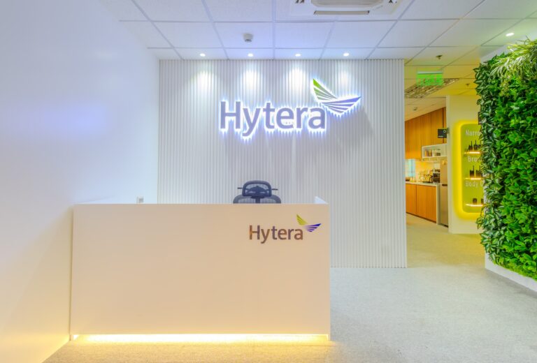 Inside Hytera's newly opened hub in Manila (front desk)