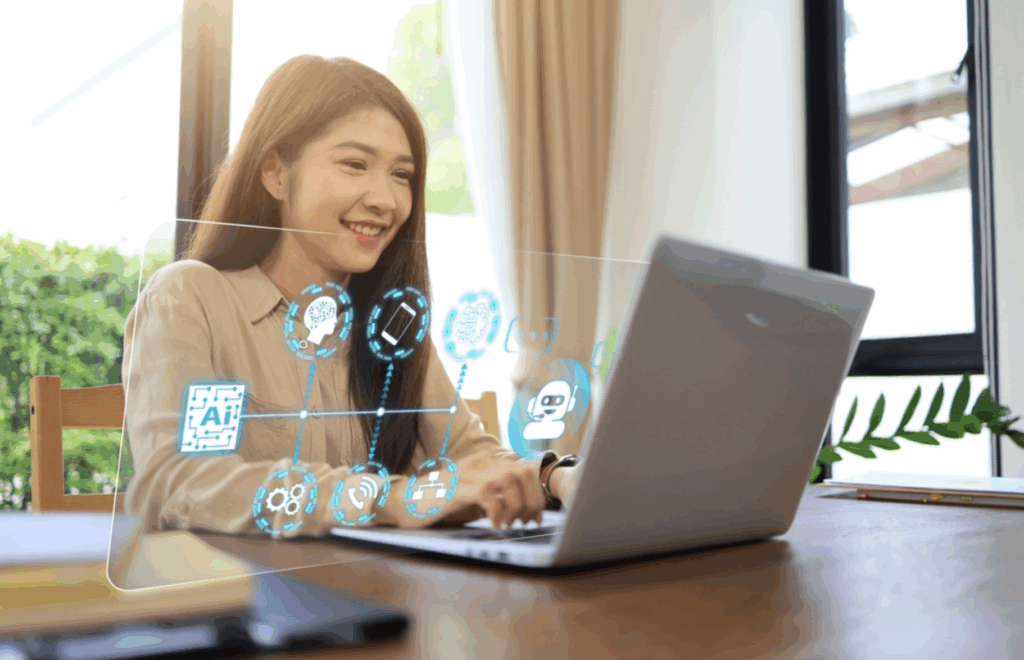 Study shows 89% still choose FB — but TikTok is emerging as second power channel for fintech ads 3 A female seller using AI tools derived from e-commerce giant Lazada's playbook