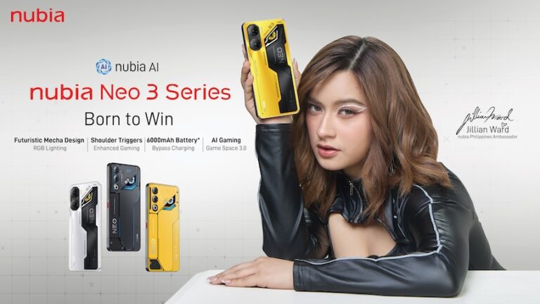 Poster showing actress Jillian Ward as nubia Neo 3 series arrives in PH