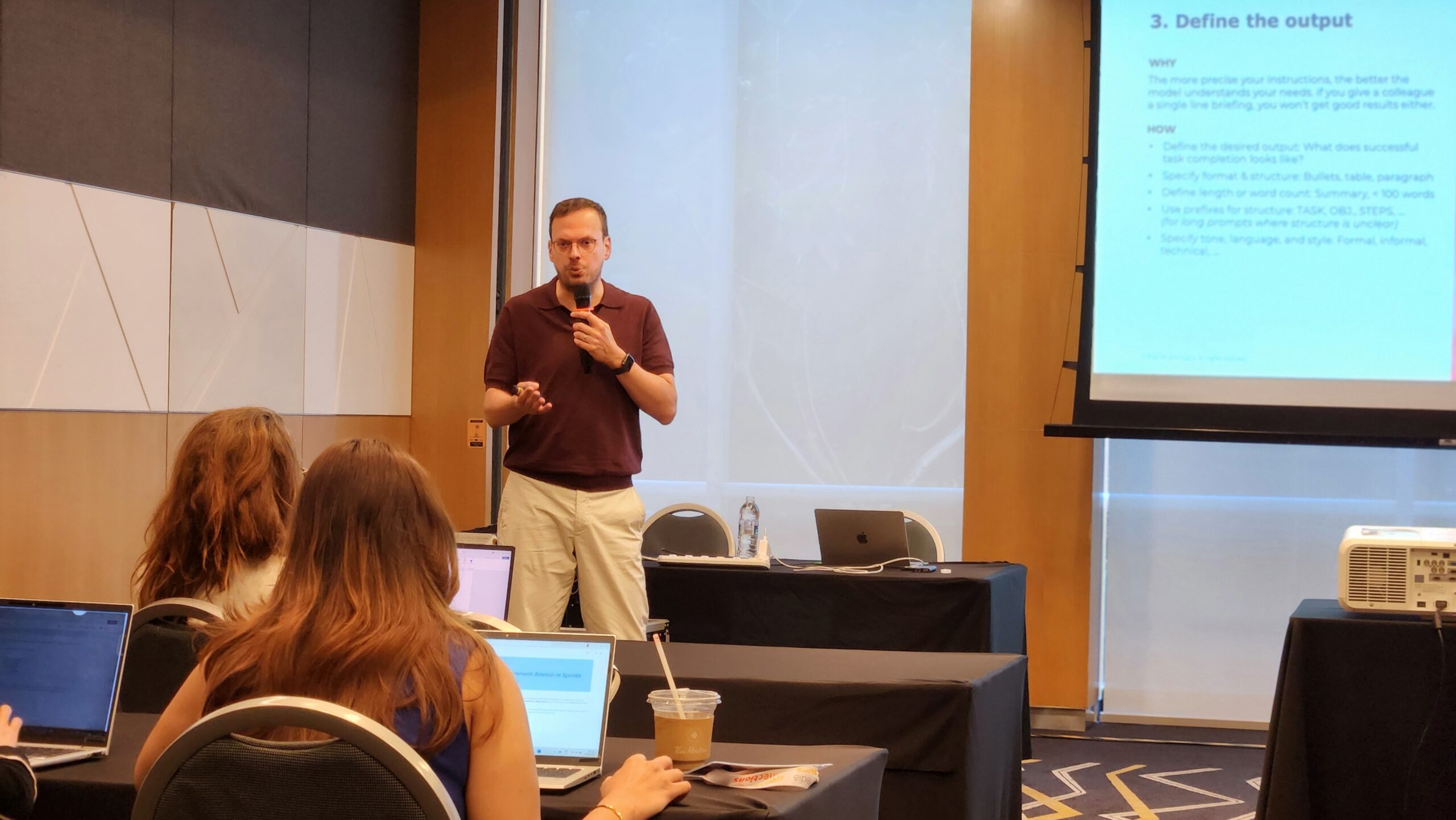 Rob van Alphen (standing, with mic), leads the ACE workshop in Manila