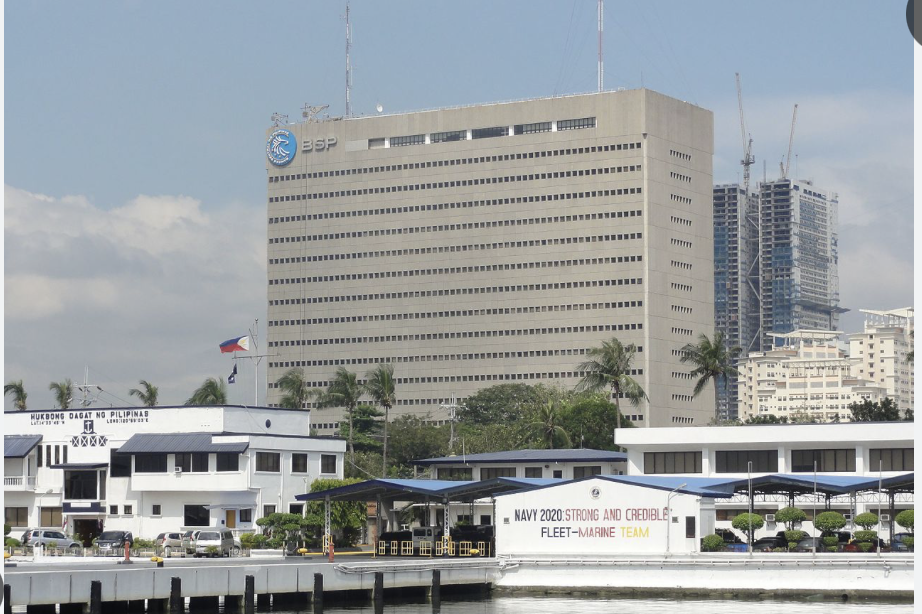 Facade shot of BSP office in Manila
