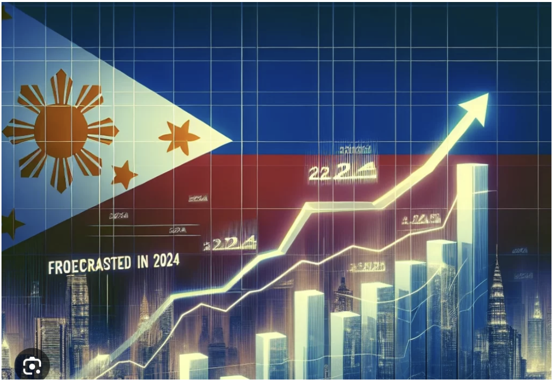 Image of PH flag and a graph showing how cash remittances hitting US$3.2B in July is driving growth in Philippine inflows