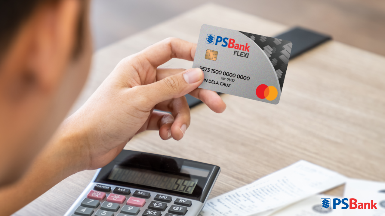 Poster for PSBank's Flexi Personal Loan, which helps you bounce back when life happens