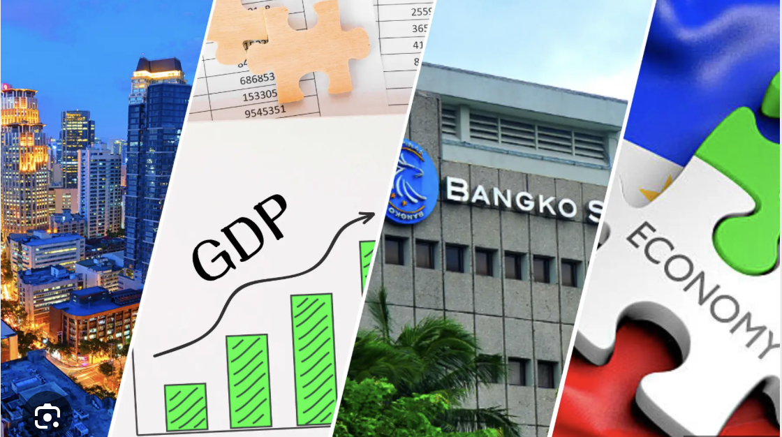 Facade shot of BSP office with the words GDP and economy