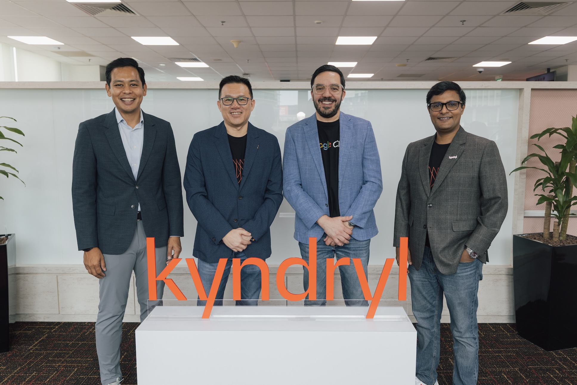 Kyndryl execs during the launch of its AI Innovation Lab in Singapore
