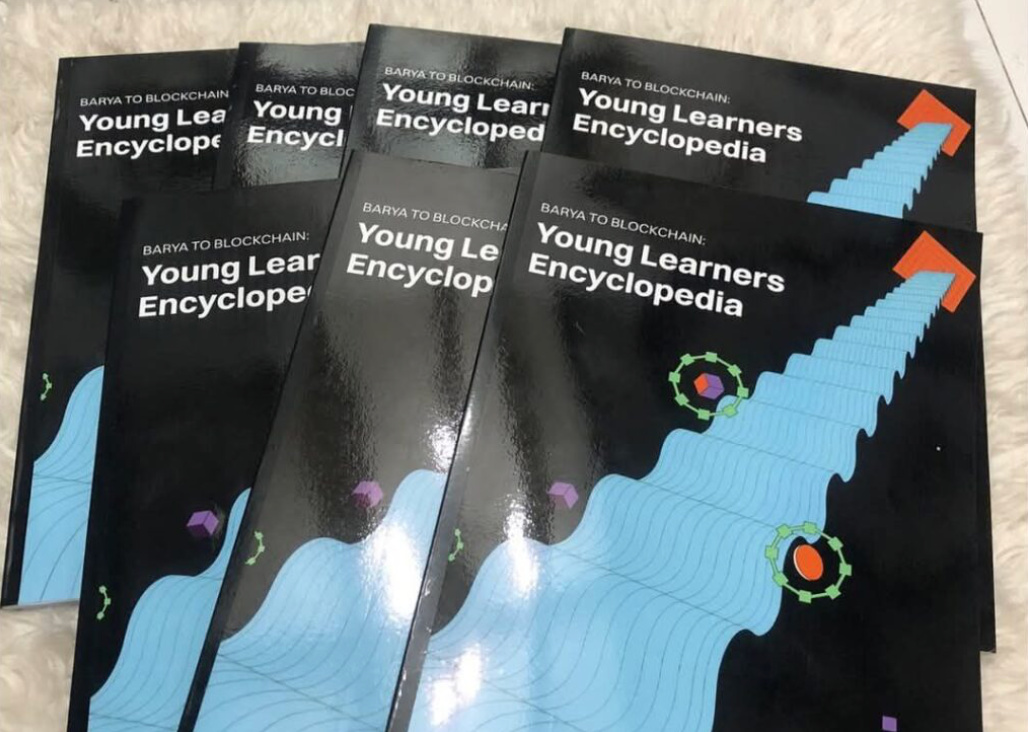 The printed version of Bitget's Web3 Young Learners’ encyclopedia which will be sent out to schools, libraries, and beyond