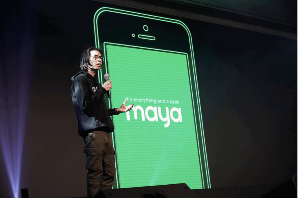 Pepe Torres, Maya Group Chief Marketing Officer, speaks during the launch of one their award-winning programs