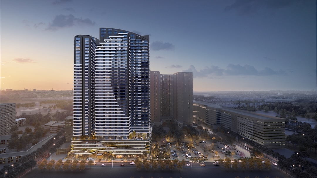 Aerial shot of The Wave Towers, CLI's ₱9.2 billion tower that's set to redefine digital-first living in Cebu