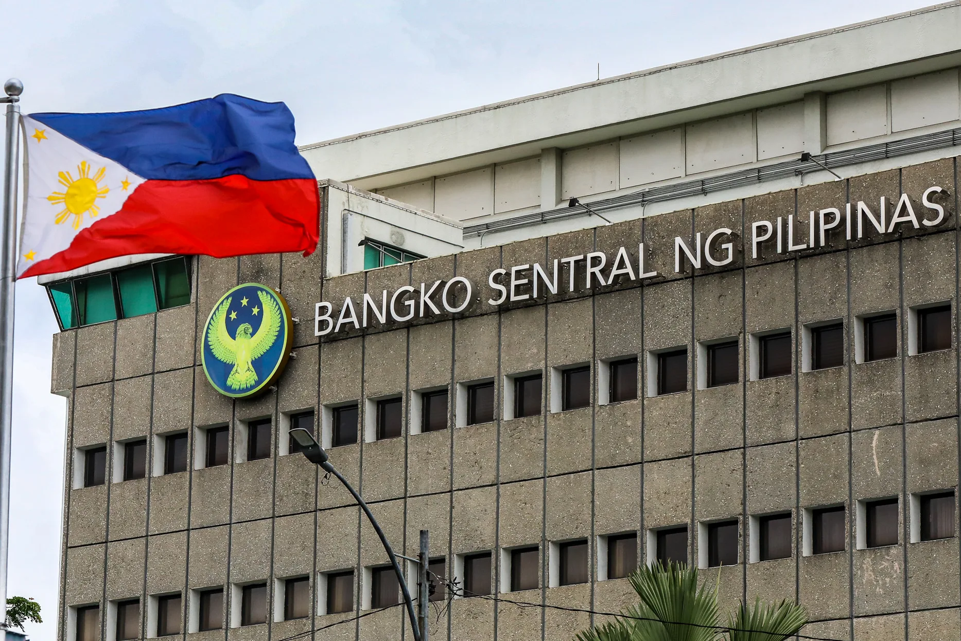 BSP building with the Philippine flag at left