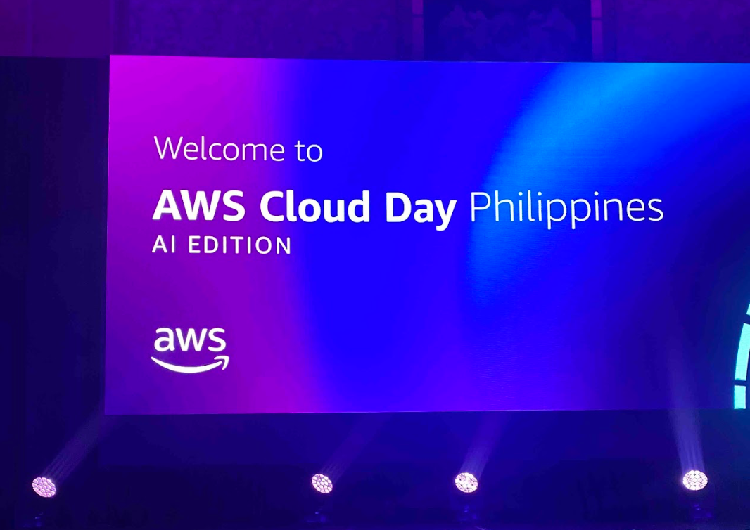The backdrop used for 'AWS Cloud Day Philippines 2025' event