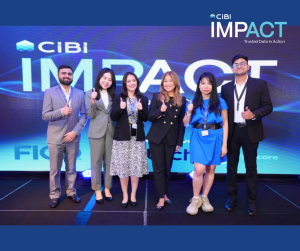 CIBI's Pia Arellano (4th from left) together with the other speakers at the CIBI Impact 2025: Trusted Data in Action event