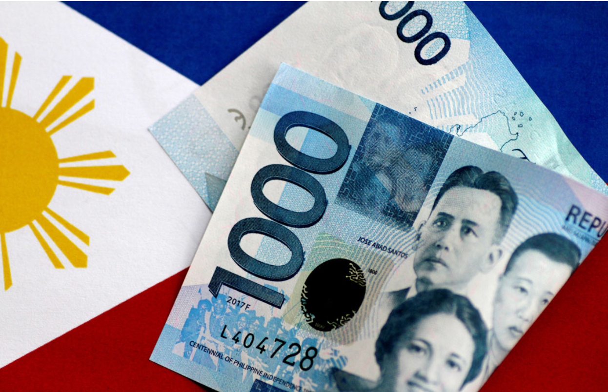 Image of a PH peso bill and the Philippine flag to illustrate the impact of the country exiting EU high-risk list after undertaking major AML/CFT reforms