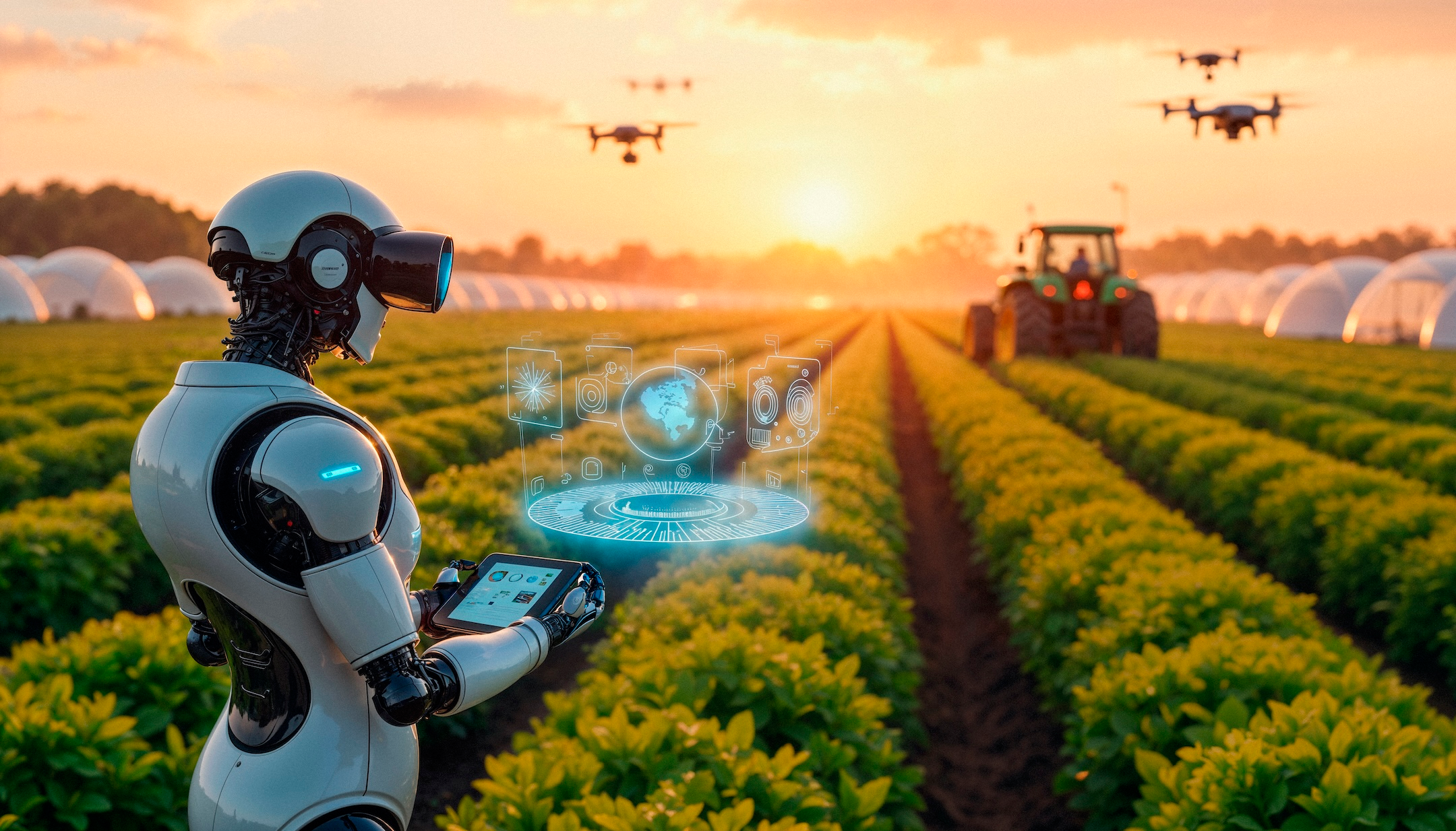 A robot and some drones helping out with farm work at Pilmico in an effort to address complex IT agribusiness needs