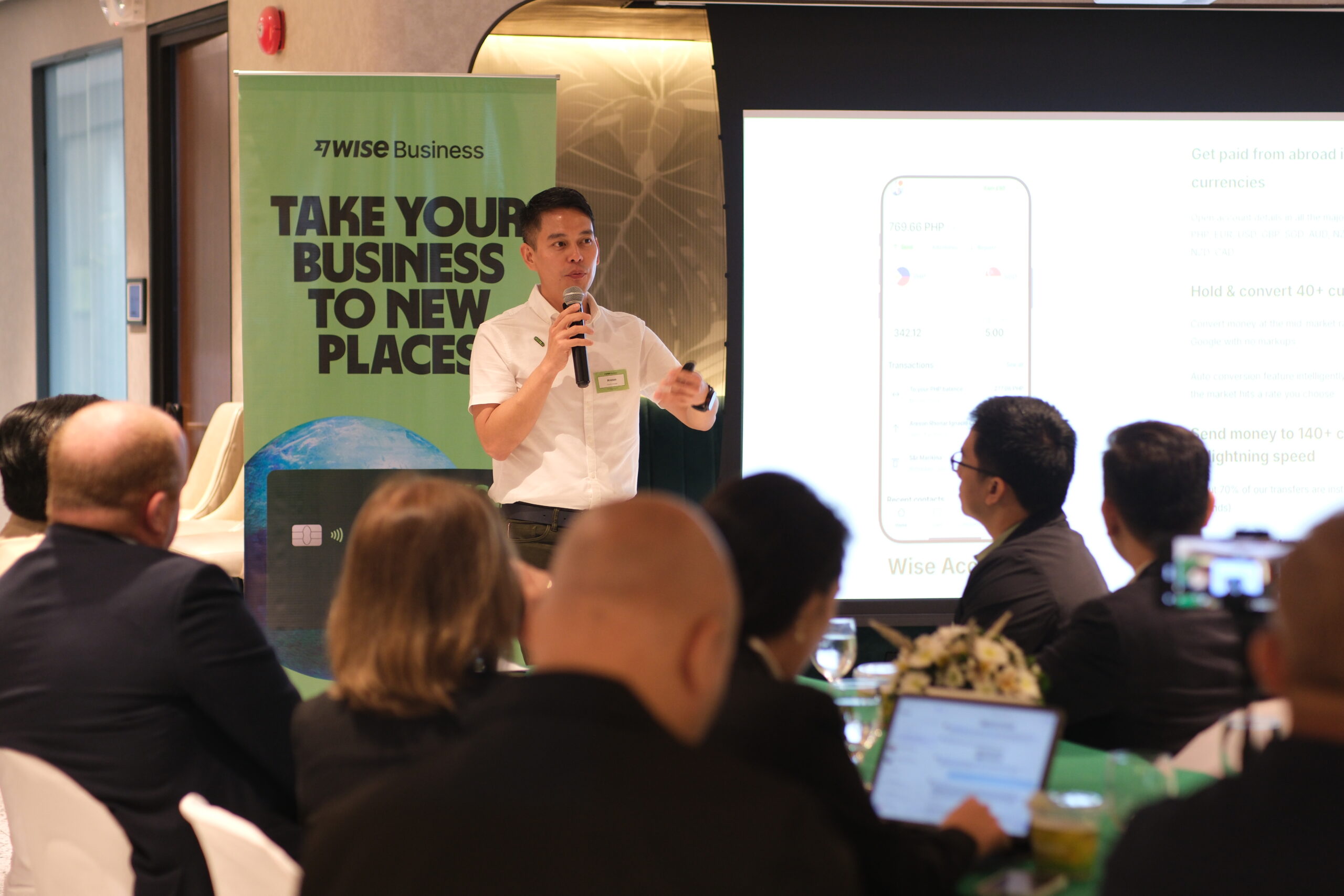 WISE Philippines Country Manager Areson Cuevas speaks during the launch of their new service