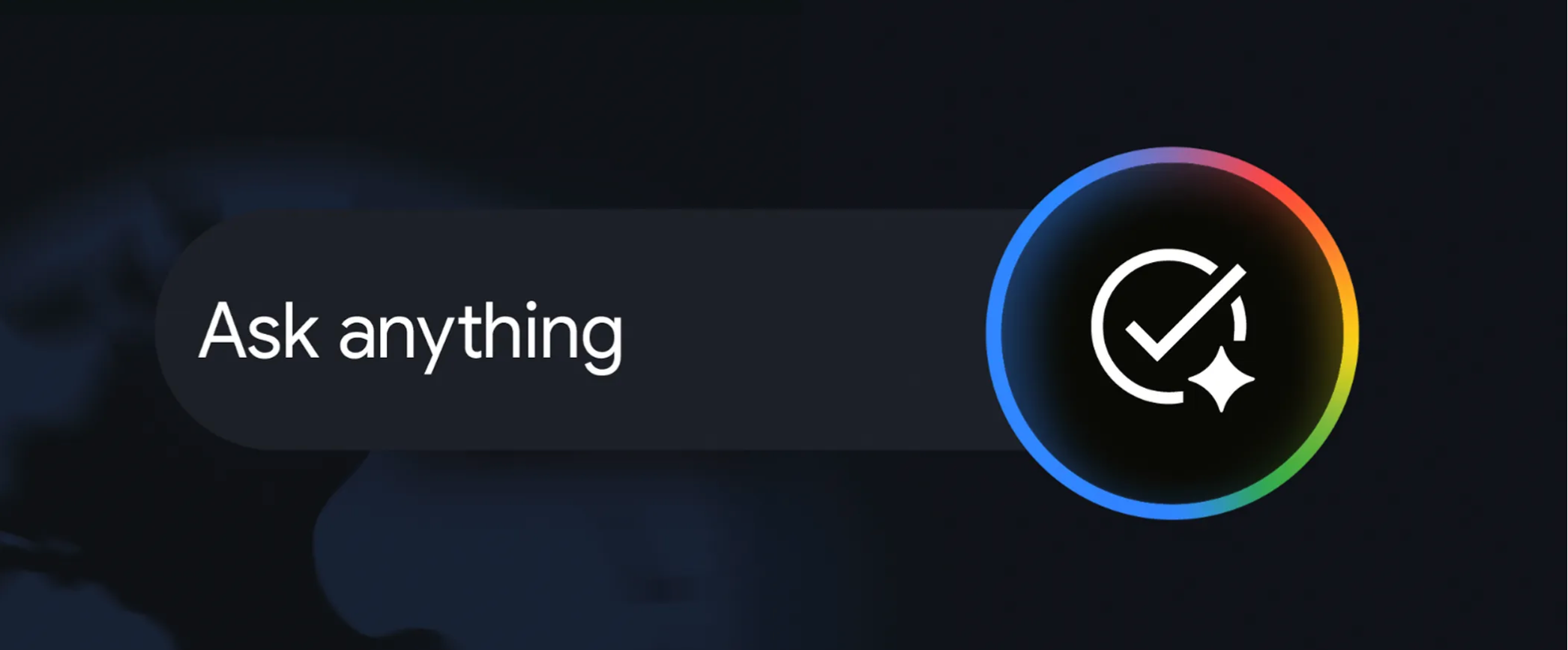 Google's "Ask anything" logo in black background as the company's AI-powered search app makes its presence felt in the Philippines' fintech landscape
