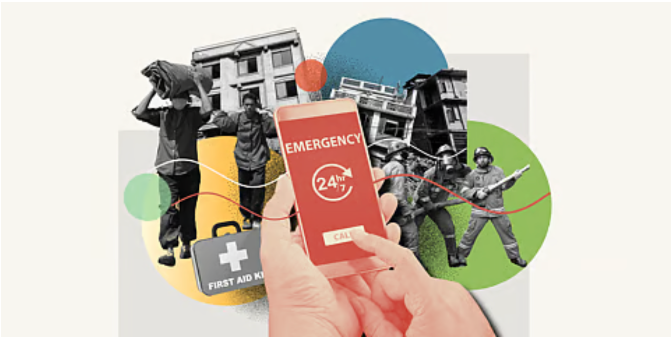 Image of a mobile phone being used to access money from digital paluwagan amidst various types of emergencies