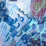 Image of P1,000 peso bills and a graph as the BSP cuts rates as foreign reserves climb to US$108.8-B, signaling policy flexibility