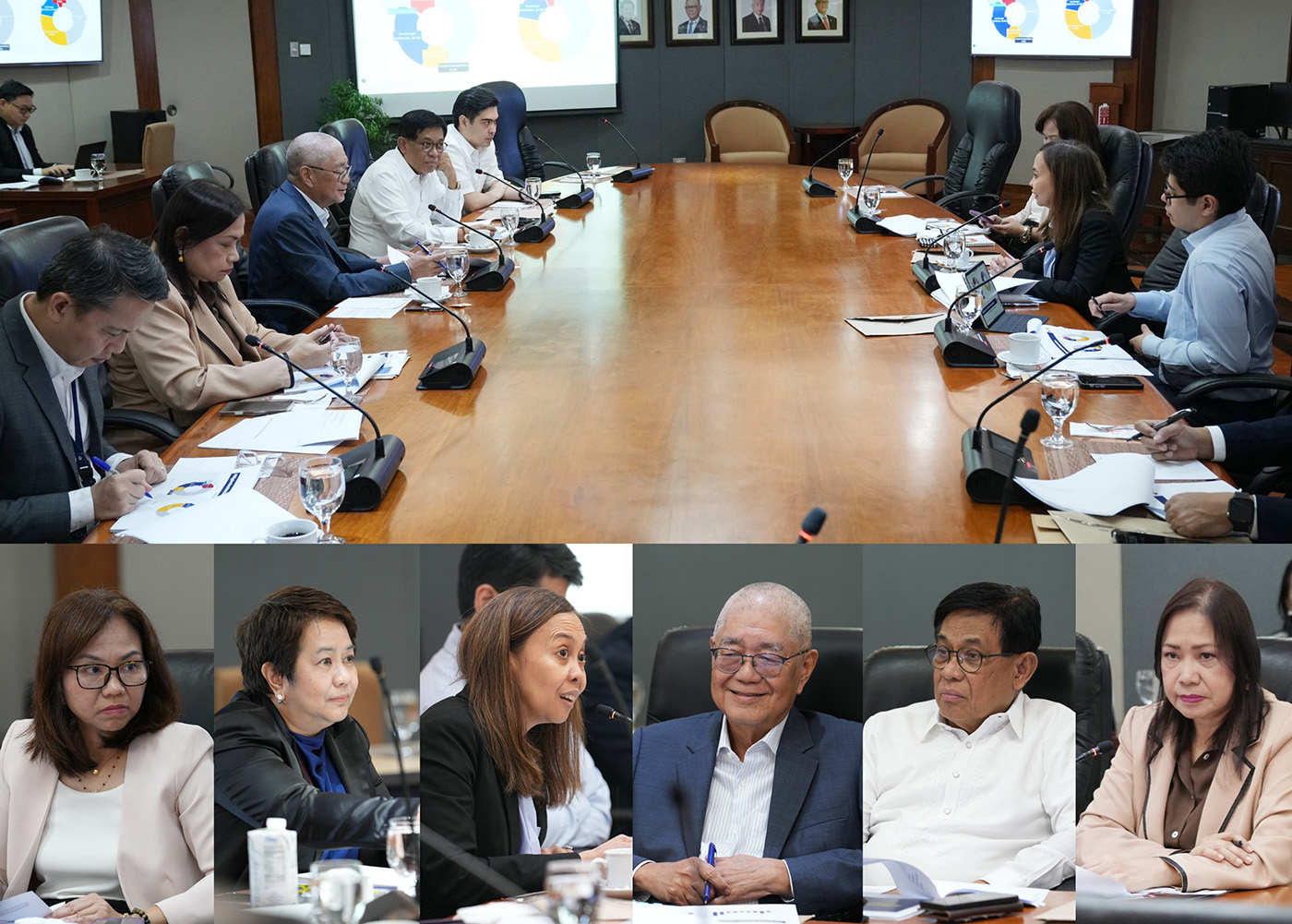 FSCC members seated in a long table discuss policies on NBFI regulation and the Philippine economy as a whole