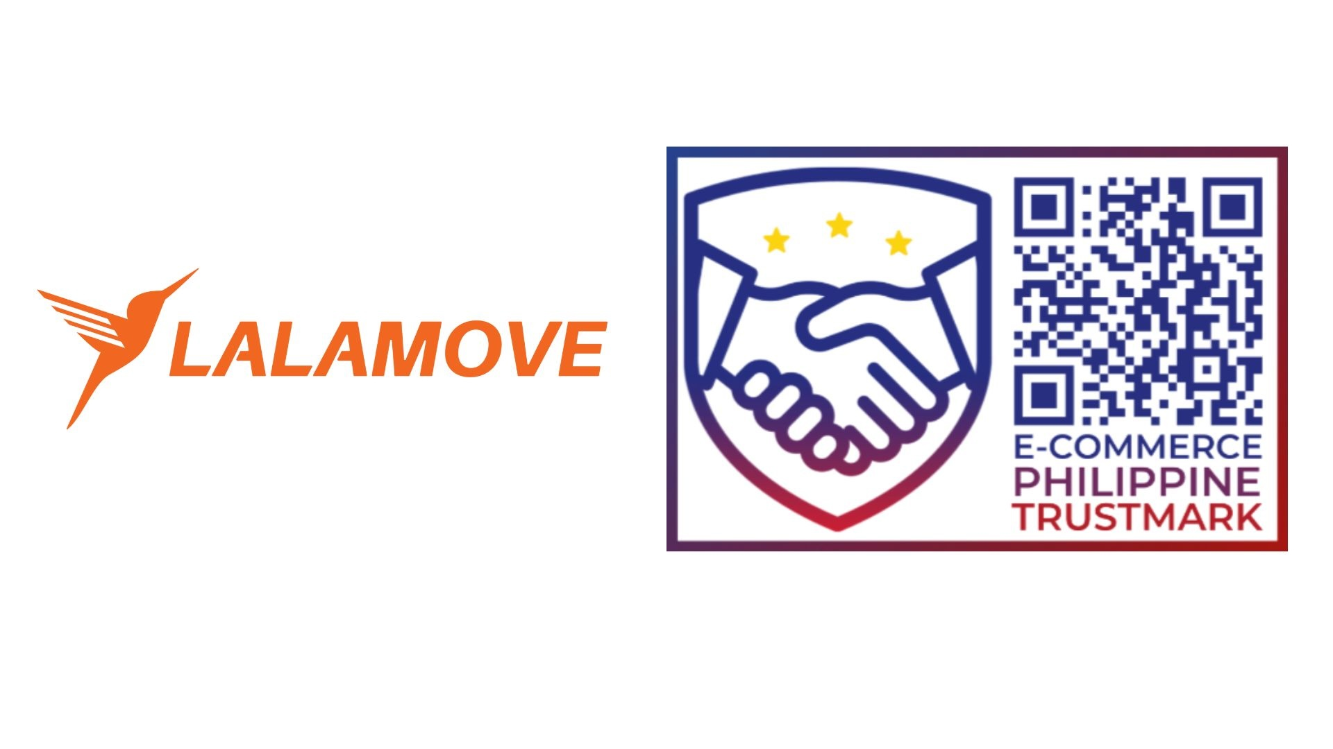 Logos of Lalamove and the DTI's E-commerce Philippine Trustmark