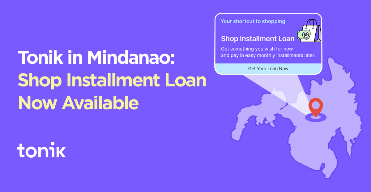 A Philippine map with showing an area in Mindanao where Tonik is bringing its shop installment loans