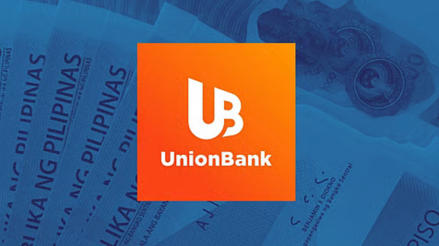 Logo of UnionBank amidst papers and a blue background as the bank joins pilot program for Open Finance PERA to streamline retirement planning