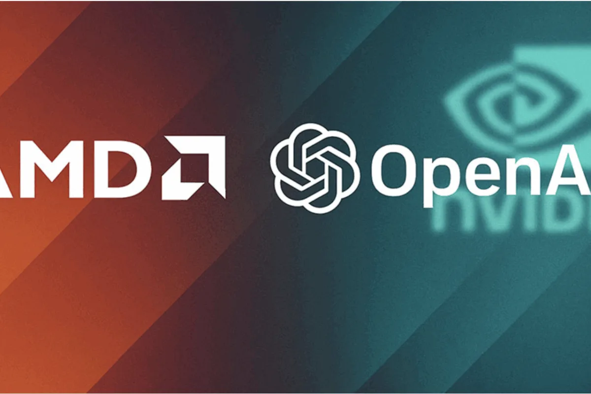 Logo of AMD and OpenAI as they forge a multi-billion-dollar alliance