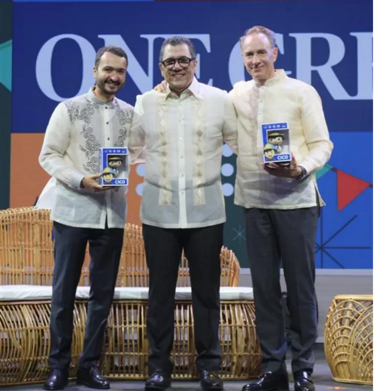 Photo shows AXA International Markets CEO Hassan El-Shabrawishi, AXA Philippines CEO Ayman Kandil, and AXA Group CEO Thomas Buberl