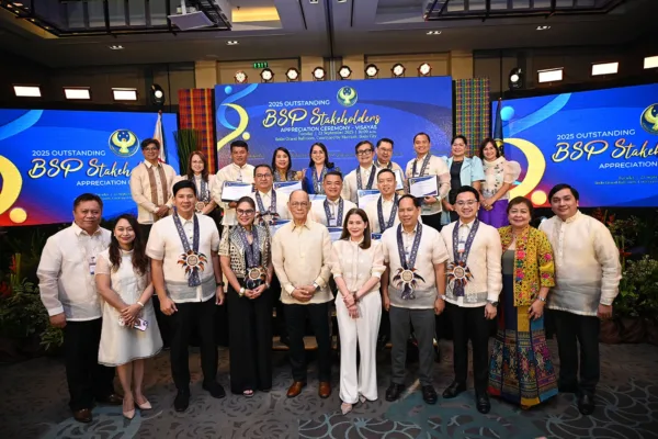 Photo of BSP execs as VRO OBSAC 2025 held appreciation ceremonies for its head office, as well as South Luzon, Mindanao, and North Luzon partners