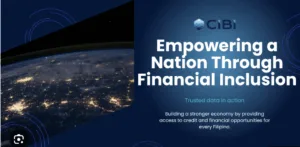 CIBI logo with the word "empowering a nation through financial inclusion" with blue background