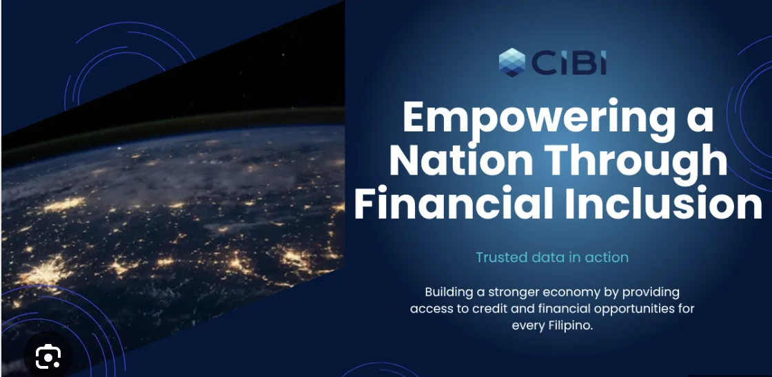 CIBI logo with the word "empowering a nation through financial inclusion" with blue background