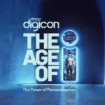 Poster with blue background showing the words "The Age of" plus a man inside an "I" icon to promote DMAP's Digicon conference 2025