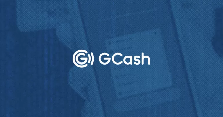 Logo of GCash in blue background