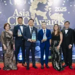 Maya Group executives led by Beverly Dolor, Maya Bank CTO, after receiving their Asia CEO Awards 2025 trophies