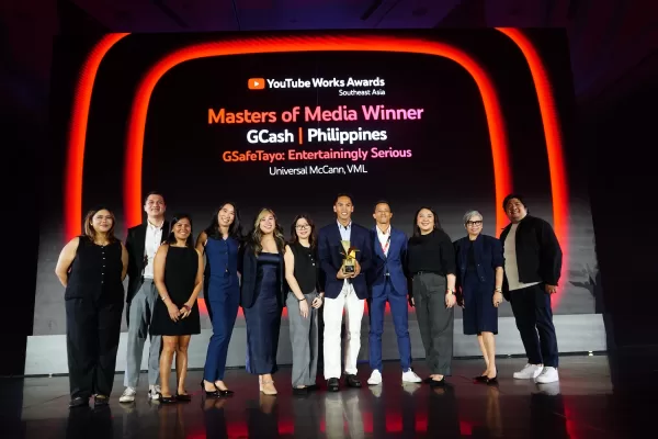 GCash was the first-ever and only PH representative that won at the YouTube awards' regional level, bagging the Masters of Media Award with GSafeTayo: Entertainingly Serious