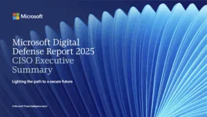Cover page of latest Microsoft Digital Defense Report says extortion and ransomware driving over half of cyberattacks