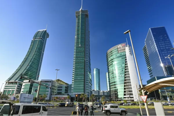 High rise buildings showing a unit of PNB in Bahrain, which is set to be shut down soon due to restructuring