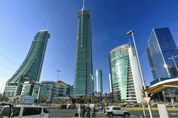 High rise buildings showing a unit of PNB in Bahrain, which is set to be shut down soon due to restructuring