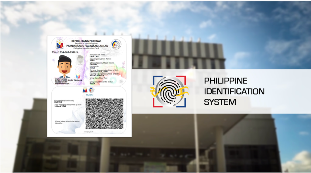 An ID and QR code on a building is used to show how PhilSys is paving the way for inclusive financial services in PH