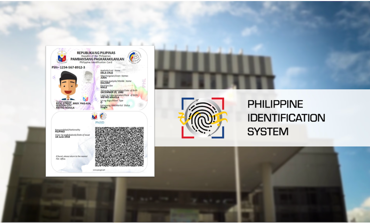 An ID and QR code on a building is used to show how PhilSys is paving the way for inclusive financial services in PH