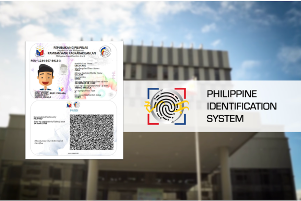 An ID and QR code on a building is used to show how PhilSys is paving the way for inclusive financial services in PH