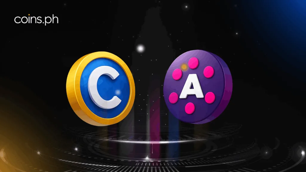 Logo of Coins.ph and Polkadot Hub