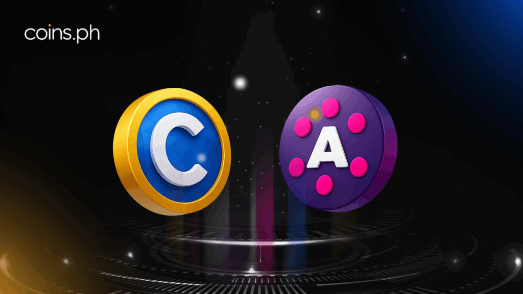 Logo of Coins.ph and Polkadot Hub