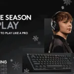 A man with a headset in black background as Logitech reveals its 2025 holiday lineup