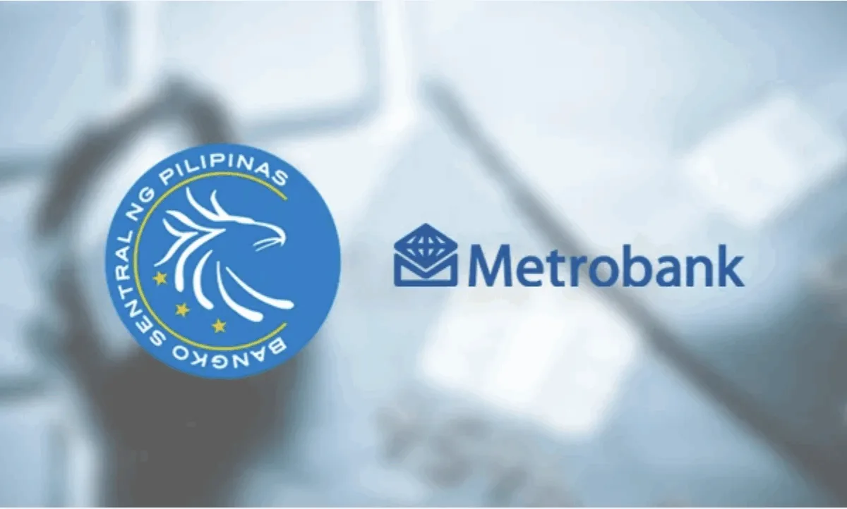 Logos of Metrobank and the BSP as the former sees the latter's rate cuts, and steeper yield curve leading to PH's growth rebound in 2026