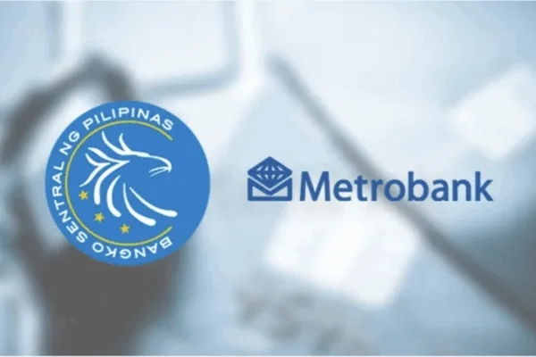 Logos of Metrobank and the BSP as the former sees the latter's rate cuts, and steeper yield curve leading to PH's growth rebound in 2026