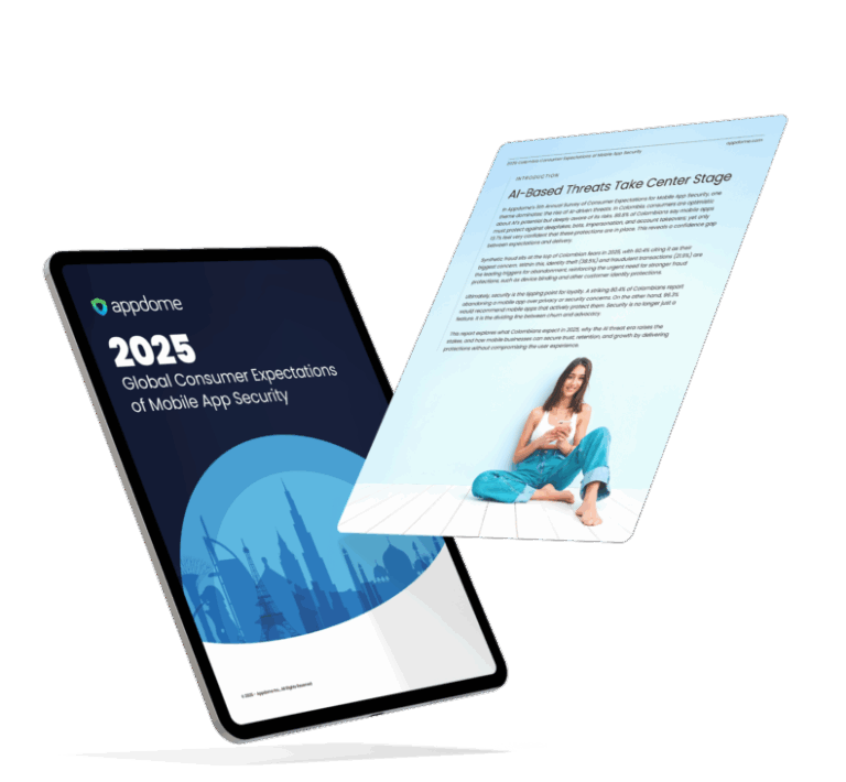 Image of a tablet and a document with a girl's photo used to illustrate Appdome's report saying that AI-driven mobile fraud fuels consumer fears ahead of holiday shopping surge