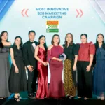 Executives of Palawan Group strike a pose after winning silver at NEXT Awards Asia-Pacific 2025