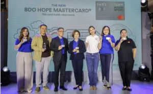Executives of DepEd, Friends of Hope Inc. (HOPE), and BDO during the launch of the BDO-HOPE Mastercard, which aims to turn purchases into classrooms