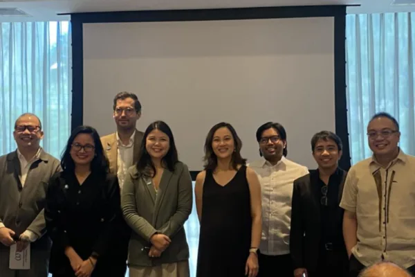 Executives of CLAP strike a pose during a media event as the group pushes media action vs. predatory lending