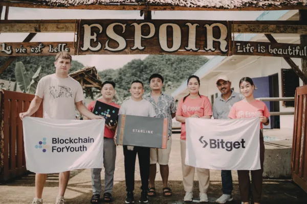 Bitget brings Starlink-powered internet to over 7,300 students, as shown in this photo of students from Espoir School of Life - receiving the gadget from Starlink